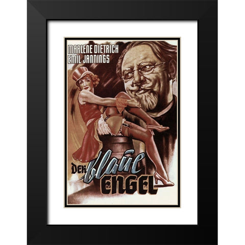 German - Marlene Dietrich - Blue Angel Black Modern Wood Framed Art Print with Double Matting by Hollywood Photo Archive