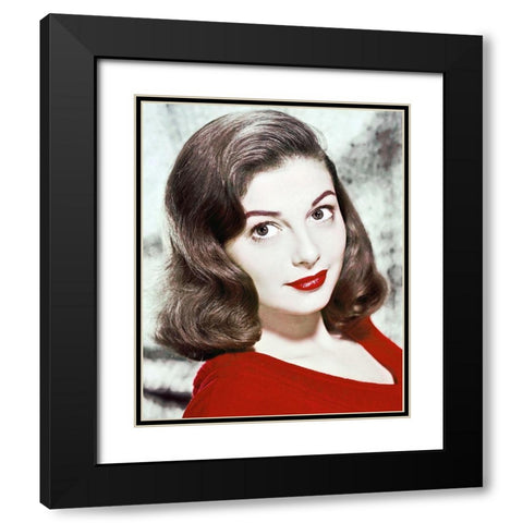 Pier Angeli Black Modern Wood Framed Art Print with Double Matting by Hollywood Photo Archive