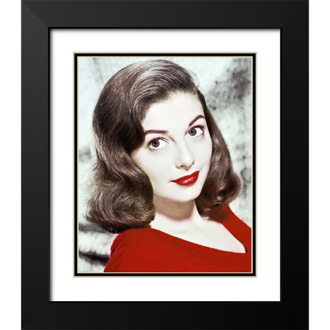 Pier Angeli Black Modern Wood Framed Art Print with Double Matting by Hollywood Photo Archive