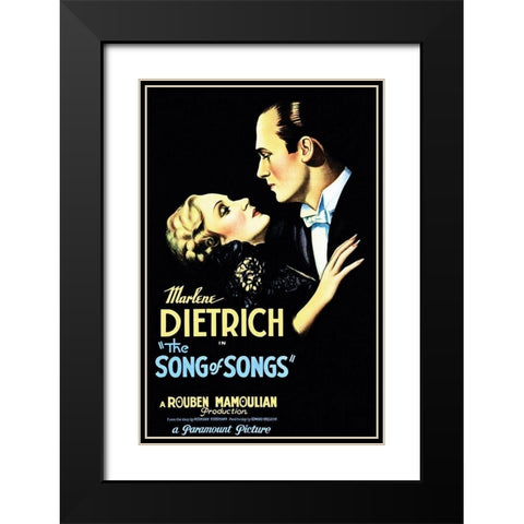 Song of Songs Black Modern Wood Framed Art Print with Double Matting by Hollywood Photo Archive