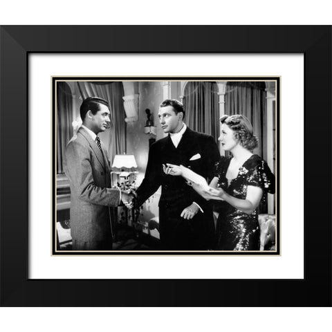 Cary Grant Black Modern Wood Framed Art Print with Double Matting by Hollywood Photo Archive