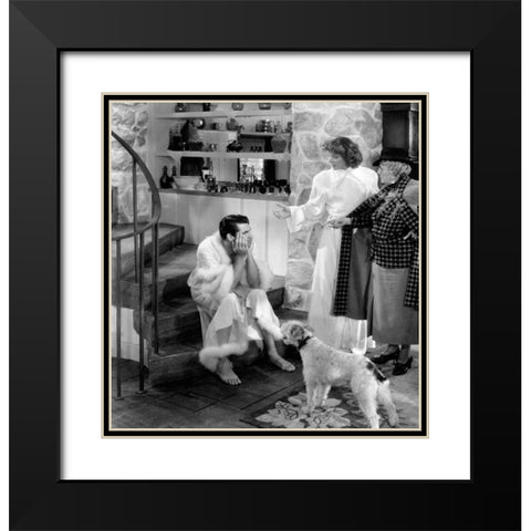 Cary Grant - Bringing Up Baby Black Modern Wood Framed Art Print with Double Matting by Hollywood Photo Archive