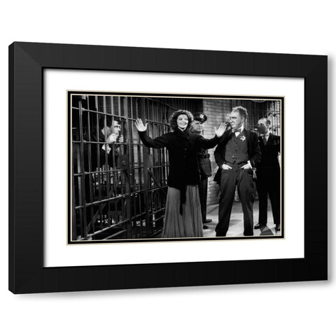 Cary Grant - Bringing Up Baby Black Modern Wood Framed Art Print with Double Matting by Hollywood Photo Archive