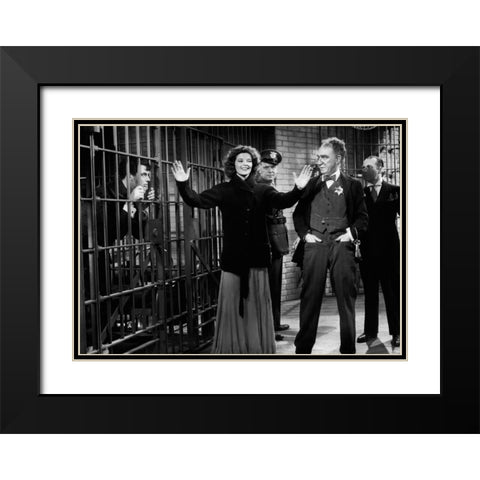 Cary Grant - Bringing Up Baby Black Modern Wood Framed Art Print with Double Matting by Hollywood Photo Archive