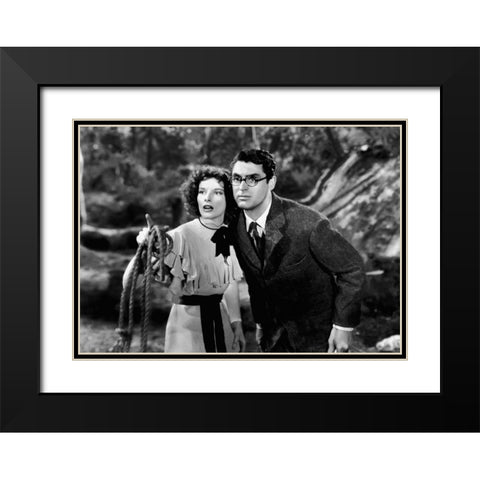 Cary Grant - Bringing Up Baby Black Modern Wood Framed Art Print with Double Matting by Hollywood Photo Archive