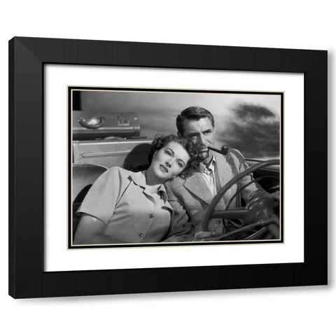 Cary Grant Black Modern Wood Framed Art Print with Double Matting by Hollywood Photo Archive