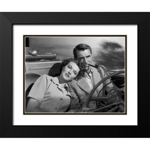 Cary Grant Black Modern Wood Framed Art Print with Double Matting by Hollywood Photo Archive
