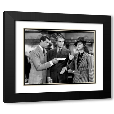 Cary Grant - His Girl Friday Black Modern Wood Framed Art Print with Double Matting by Hollywood Photo Archive