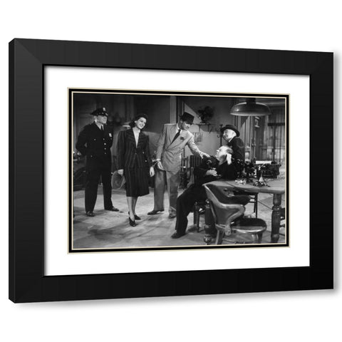 Cary Grant - His Girl Friday Black Modern Wood Framed Art Print with Double Matting by Hollywood Photo Archive