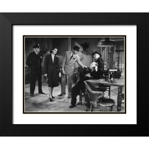 Cary Grant - His Girl Friday Black Modern Wood Framed Art Print with Double Matting by Hollywood Photo Archive