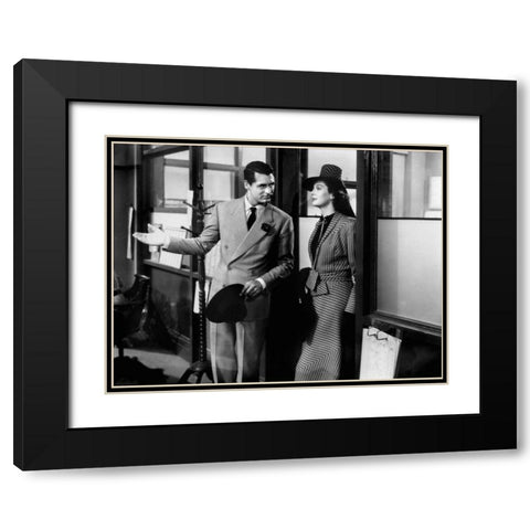 Cary Grant - His Girl Friday Black Modern Wood Framed Art Print with Double Matting by Hollywood Photo Archive