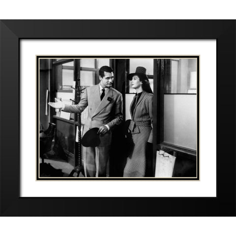 Cary Grant - His Girl Friday Black Modern Wood Framed Art Print with Double Matting by Hollywood Photo Archive
