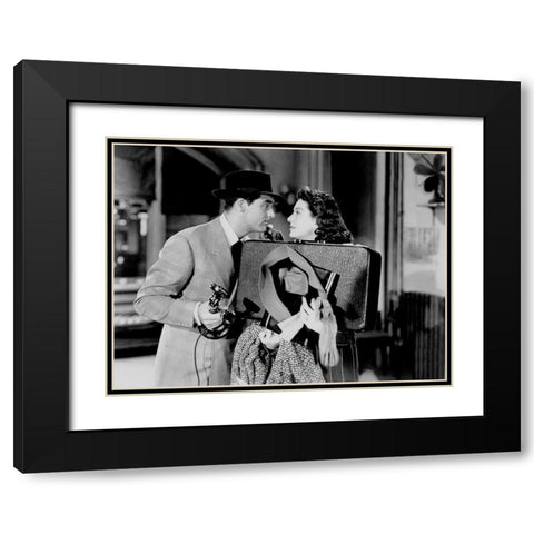 Cary Grant - His Girl Friday Black Modern Wood Framed Art Print with Double Matting by Hollywood Photo Archive