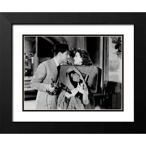 Cary Grant - His Girl Friday Black Modern Wood Framed Art Print with Double Matting by Hollywood Photo Archive