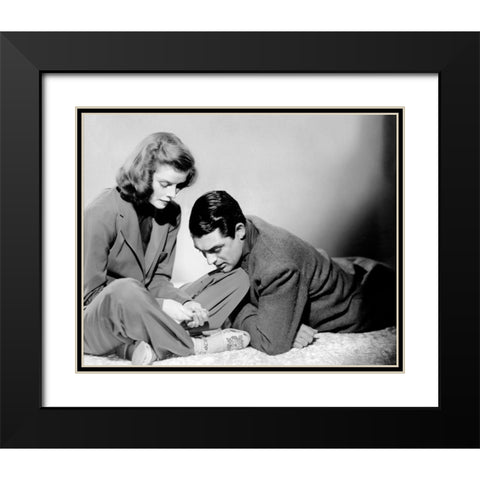 Cary Grant Black Modern Wood Framed Art Print with Double Matting by Hollywood Photo Archive