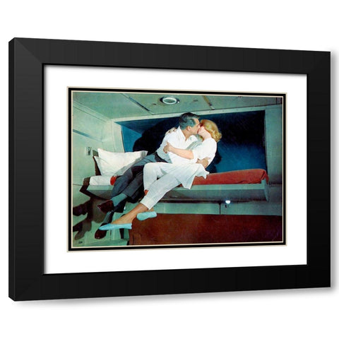 Cary Grant - North By Northwest Black Modern Wood Framed Art Print with Double Matting by Hollywood Photo Archive