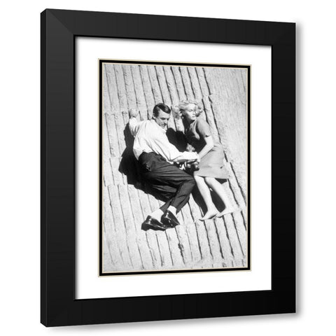Cary Grant - North By Northwest Black Modern Wood Framed Art Print with Double Matting by Hollywood Photo Archive