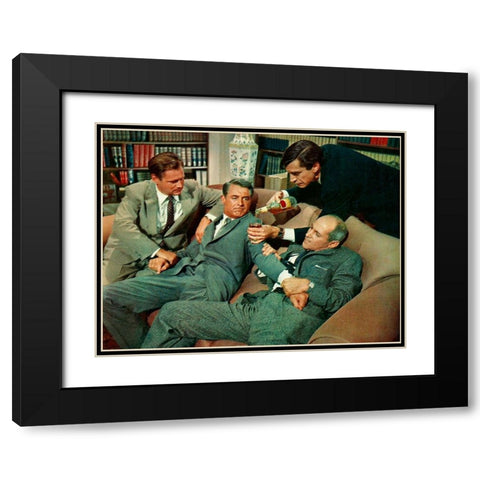 Cary Grant - North By Northwest Black Modern Wood Framed Art Print with Double Matting by Hollywood Photo Archive
