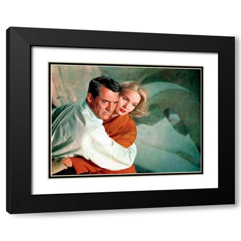 Cary Grant - North By Northwest Black Modern Wood Framed Art Print with Double Matting by Hollywood Photo Archive