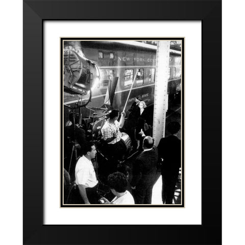 Cary Grant - North By Northwest Black Modern Wood Framed Art Print with Double Matting by Hollywood Photo Archive