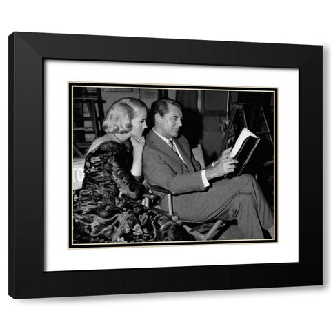 Cary Grant - North By Northwest Black Modern Wood Framed Art Print with Double Matting by Hollywood Photo Archive
