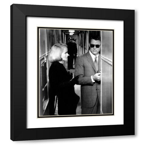 Cary Grant - North By Northwest Black Modern Wood Framed Art Print with Double Matting by Hollywood Photo Archive