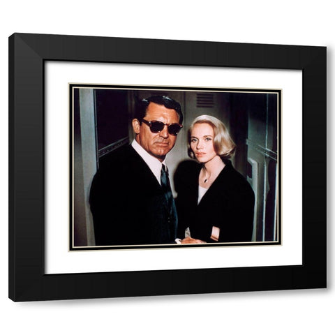 Cary Grant - North By Northwest Black Modern Wood Framed Art Print with Double Matting by Hollywood Photo Archive