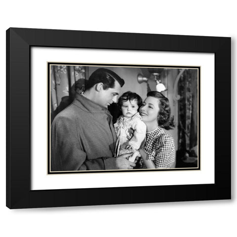 Cary Grant Black Modern Wood Framed Art Print with Double Matting by Hollywood Photo Archive