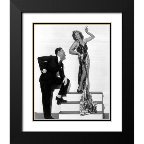 Cary Grant Black Modern Wood Framed Art Print with Double Matting by Hollywood Photo Archive