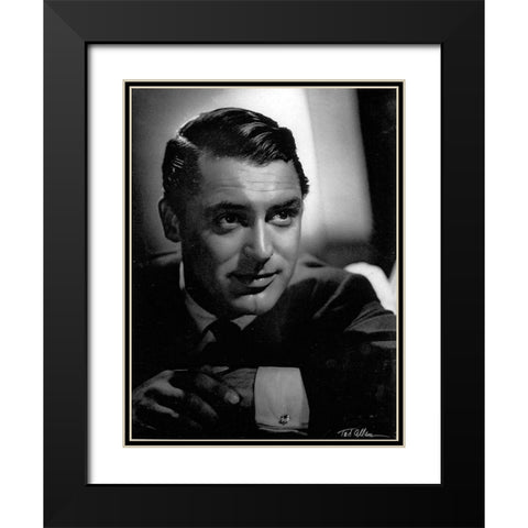 Cary Grant Black Modern Wood Framed Art Print with Double Matting by Hollywood Photo Archive