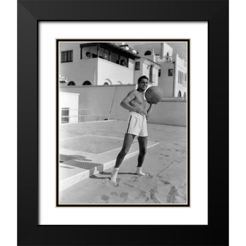 Cary Grant Black Modern Wood Framed Art Print with Double Matting by Hollywood Photo Archive