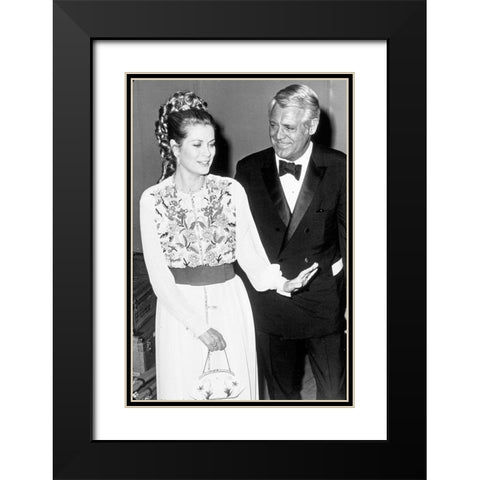 Cary Grant Black Modern Wood Framed Art Print with Double Matting by Hollywood Photo Archive