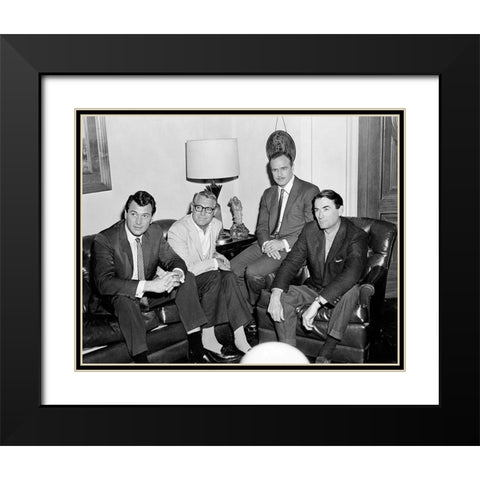 Cary Grant Black Modern Wood Framed Art Print with Double Matting by Hollywood Photo Archive