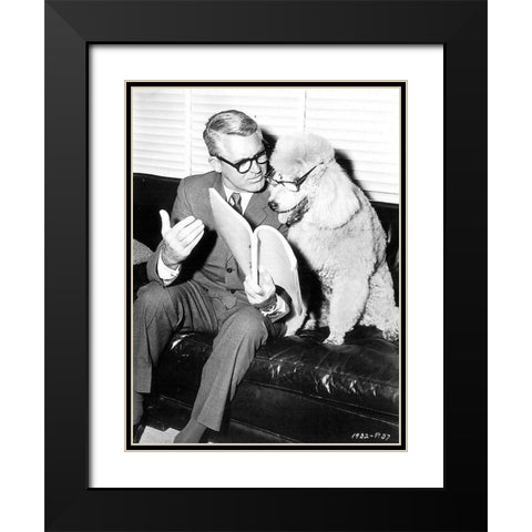 Cary Grant Black Modern Wood Framed Art Print with Double Matting by Hollywood Photo Archive