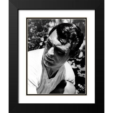 Cary Grant Black Modern Wood Framed Art Print with Double Matting by Hollywood Photo Archive