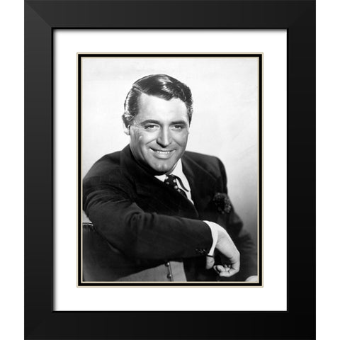 Cary Grant Black Modern Wood Framed Art Print with Double Matting by Hollywood Photo Archive