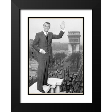 Cary Grant Black Modern Wood Framed Art Print with Double Matting by Hollywood Photo Archive