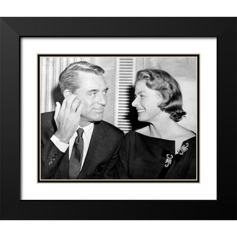 Cary Grant Black Modern Wood Framed Art Print with Double Matting by Hollywood Photo Archive