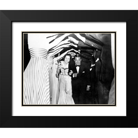 Cary Grant Black Modern Wood Framed Art Print with Double Matting by Hollywood Photo Archive