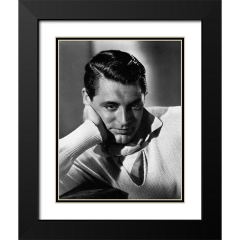 Cary Grant Black Modern Wood Framed Art Print with Double Matting by Hollywood Photo Archive