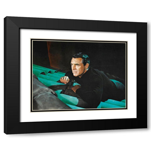 Cary Grant - To Catch A Thief Black Modern Wood Framed Art Print with Double Matting by Hollywood Photo Archive