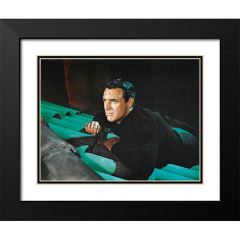 Cary Grant - To Catch A Thief Black Modern Wood Framed Art Print with Double Matting by Hollywood Photo Archive