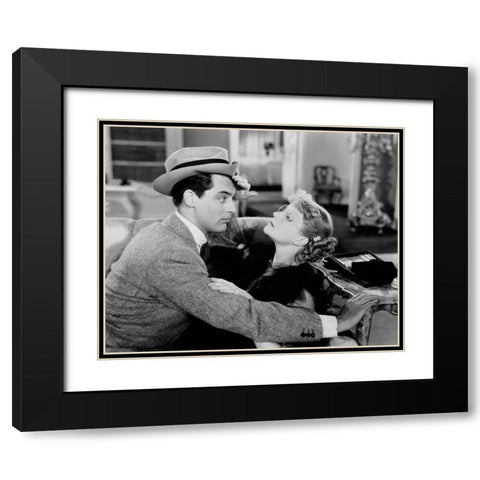Cary Grant with Francis Drake - Ladies Should Listen Black Modern Wood Framed Art Print with Double Matting by Hollywood Photo Archive