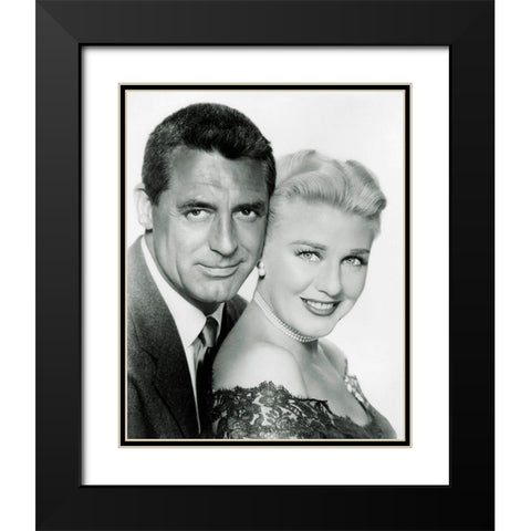 Cary Grant with Ginger Rogers Black Modern Wood Framed Art Print with Double Matting by Hollywood Photo Archive