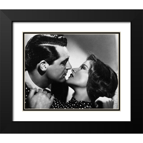 Cary Grant with Katherine Hepburn - Bringing Up Baby Black Modern Wood Framed Art Print with Double Matting by Hollywood Photo Archive