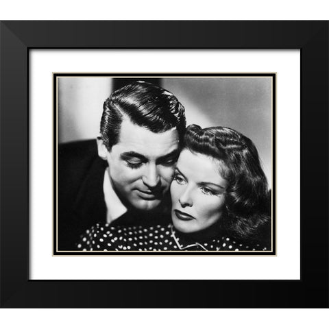 Cary Grant with Katherine Hepburn - Bringing Up Baby Black Modern Wood Framed Art Print with Double Matting by Hollywood Photo Archive