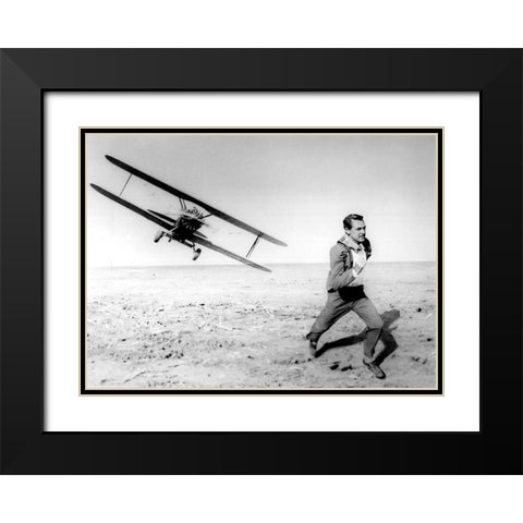 Cary Grant - North by Northwest Black Modern Wood Framed Art Print with Double Matting by Hollywood Photo Archive