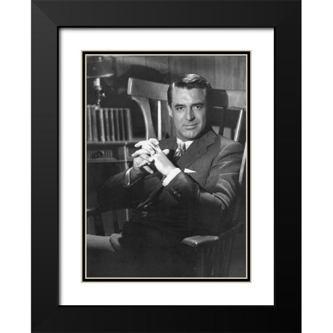 Cary Grant - The Talk of the Town Black Modern Wood Framed Art Print with Double Matting by Hollywood Photo Archive