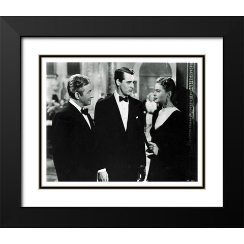 Cary Grant, Claude Rains and Ingrid Bergman - Notorious Black Modern Wood Framed Art Print with Double Matting by Hollywood Photo Archive