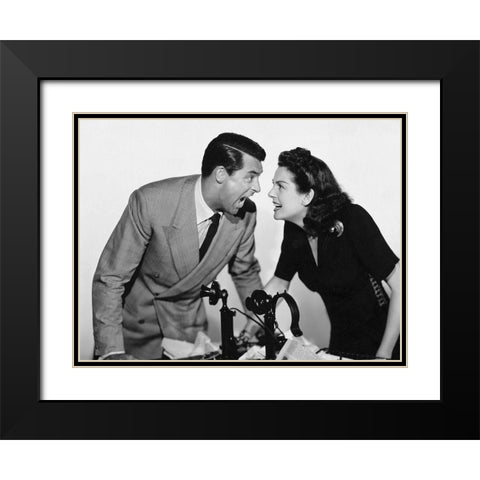 Cary Grant - His Girl Friday Black Modern Wood Framed Art Print with Double Matting by Hollywood Photo Archive